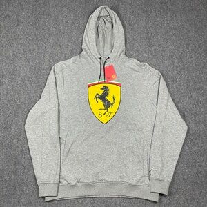 NWT Puma x Scuderia Ferrari F1 Hoodie Mens 2XL Pullover Hoodie Gray 0881